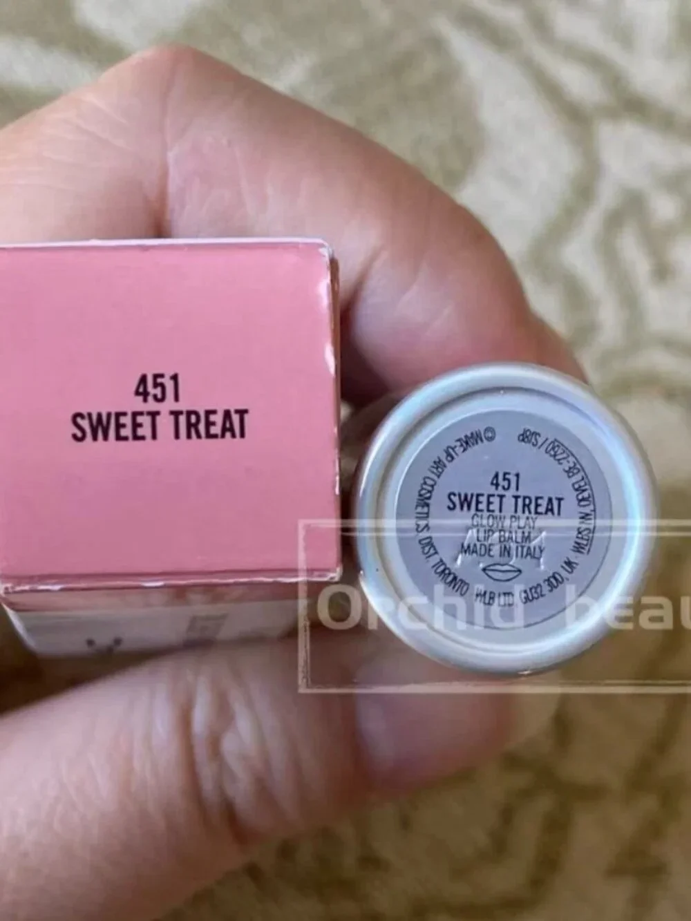 New Boxed MAC Glow Play Lip Balm~Sweet Treat~Full Size 3.6 g/0.12 oz